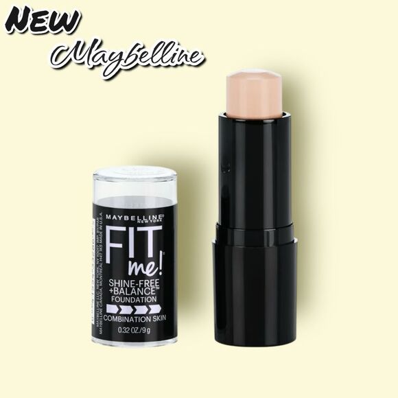 NEW Maybelline Fit Me Shine-Free + Balance Stick Foundation | 110 Porcelain - Picture 1 of 7